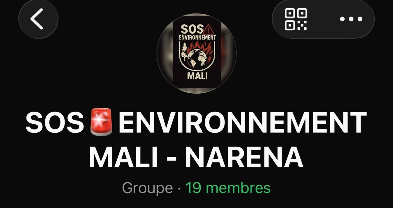 Groupe WhatsApp SOS Environnement Mali - Naréna, outil numérique de veille communautaire